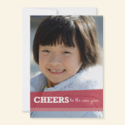 Cheers To The New Year Flat Stationery Photo Card Personalized Announcement