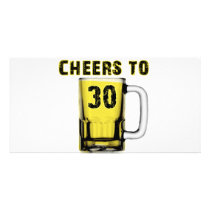 Cheers to Thirty . Birthday Picture Card