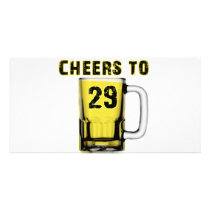 Cheers to Twenty Nine. Birthday Photo Card