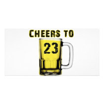 Cheers to Twenty Three. Birthday Personalized Photo Card