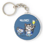 Cheers Toasting  Kitty Cat Cartoon Cute Keychains