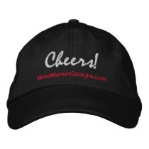 Cheers!  Wine Women Designs Dark embroidered hats