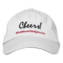Cheers!  Wine Women Designs Light embroidered hats