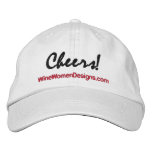 Cheers!  Wine Women Designs Light embroidered hats