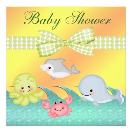 cheery_baby_sea_creatures_baby_shower_invitation ...