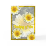Cheery Yellow Daisies Thinking of You Greeting Card