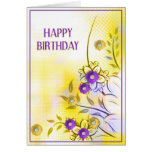 CHEERY YELLOW HAPPY B-DAY CARD