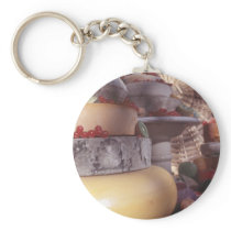 Cheese and fruit keychains