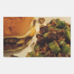 cheese burger fried okra stickers