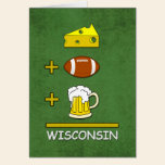 Cheese Football Beer Wisconsin cards