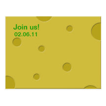 cheese invite post cards
