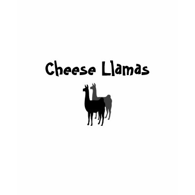 Cheese Llamas Tshirt by LauraBeth25