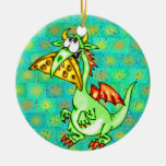 Cheese Loving Dragon Christmas Tree Ornament