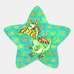 Cheese Loving Dragon Star Stickers