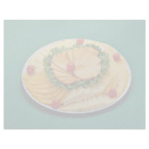 Cheese slice decorated on tray letterhead template