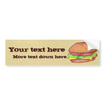 Cheeseburger Bumper Sticker bumper stickers by Customizables Cheeseburger Bumper Sticker bumper stickers