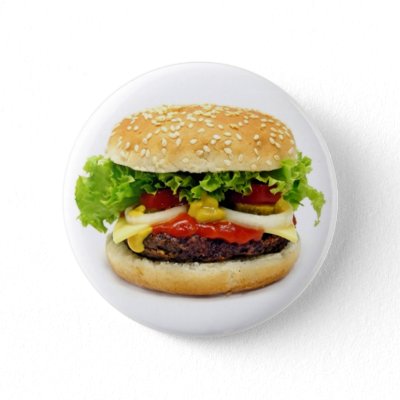 Cheeseburger Pinback Buttons