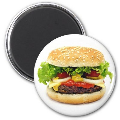 Cheeseburger magnets