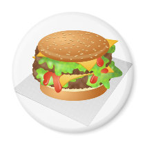 Cheeseburger magnets by prawny Cheeseburger magnets
