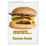 cheeseburger - mmm...sesame seeds cards