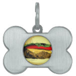 Cheeseburger pet tag