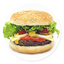 Cheeseburger Stickers