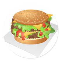 Cheeseburger stickers by prawny Cheeseburger stickers