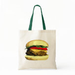 Cheeseburger tote canvas bag