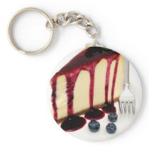 Cheesecake And Blueberries Keychains