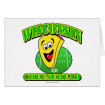 CheeseHead Cartoon Greeting Card