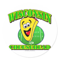 CheeseHead Cartoon Stickers