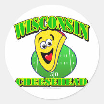CheeseHead Cartoon Stickers