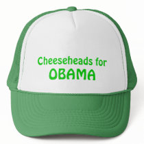 Cheeseheads for Obama Trucker Hat, Green by tkozoo Cheeseheads for Obama Trucker Hat, Green