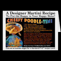 Cheesy Doodle-Tini Martini Recipe Cards cards