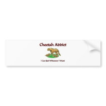 Cheetah Addict bumper stickers by AnimalShirts Cheetah Addict bumper stickers