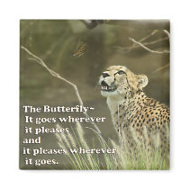 CHEETAH AND BUTTERFLY magnets