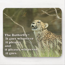 CHEETAH AND BUTTERFLY mousepads