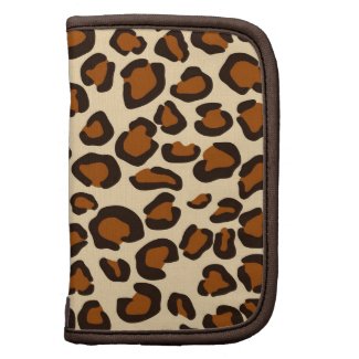 Cheetah animal brown pattern folio planner