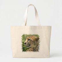 Cheetah Attack Jumbo Tote Bag