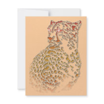 Cheetah 'Big Cat' Spirit Design invitations