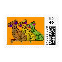 Cheetah cool cats postage stamps