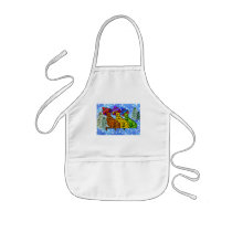 Cheetah Cool Cats Snow Day Kids Apron