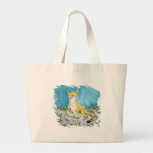 cheetah cub tote bag
