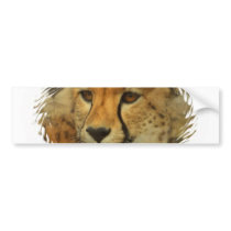 Cheetah Face Bumper Sticker