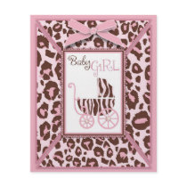 Cheetah Girl Advice Card Pink A Flyer Design