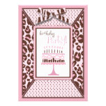 Cheetah Girl Birthday  Invitation Card
