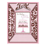 Cheetah Girl Birthday Invitation Postcard