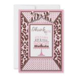 Cheetah Girl Birthday TY Card B Custom Invitations