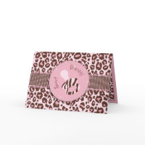 Cheetah Girl Card Pink B