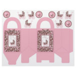 Cheetah Girl Gift Basket Box Template Flyer